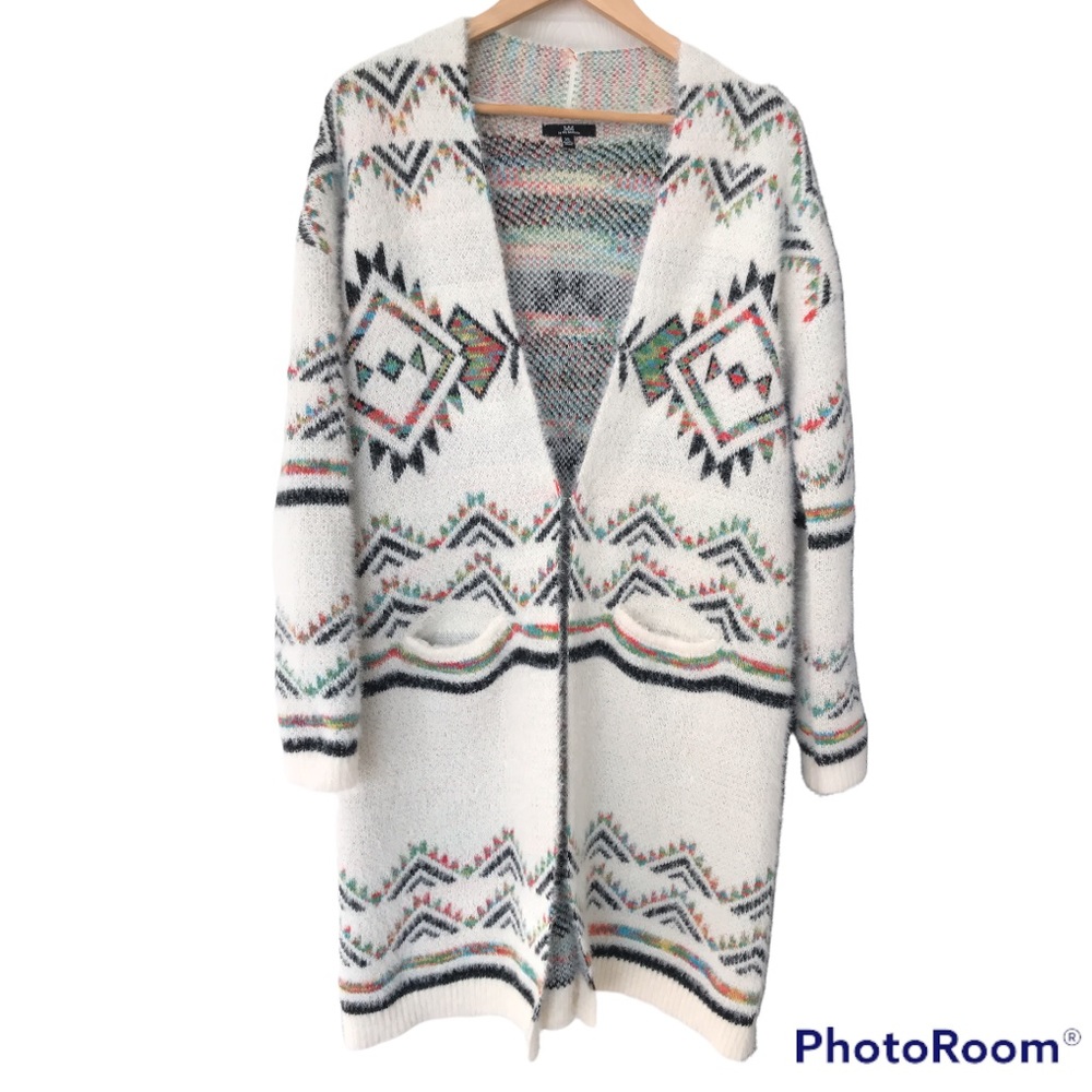 MM By My Michelle Eyelash Long Cardigan Sweater Size XL